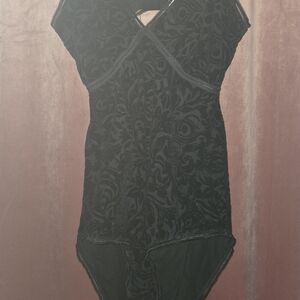 No Boundaries Black Floral Shapewear Bodysuit